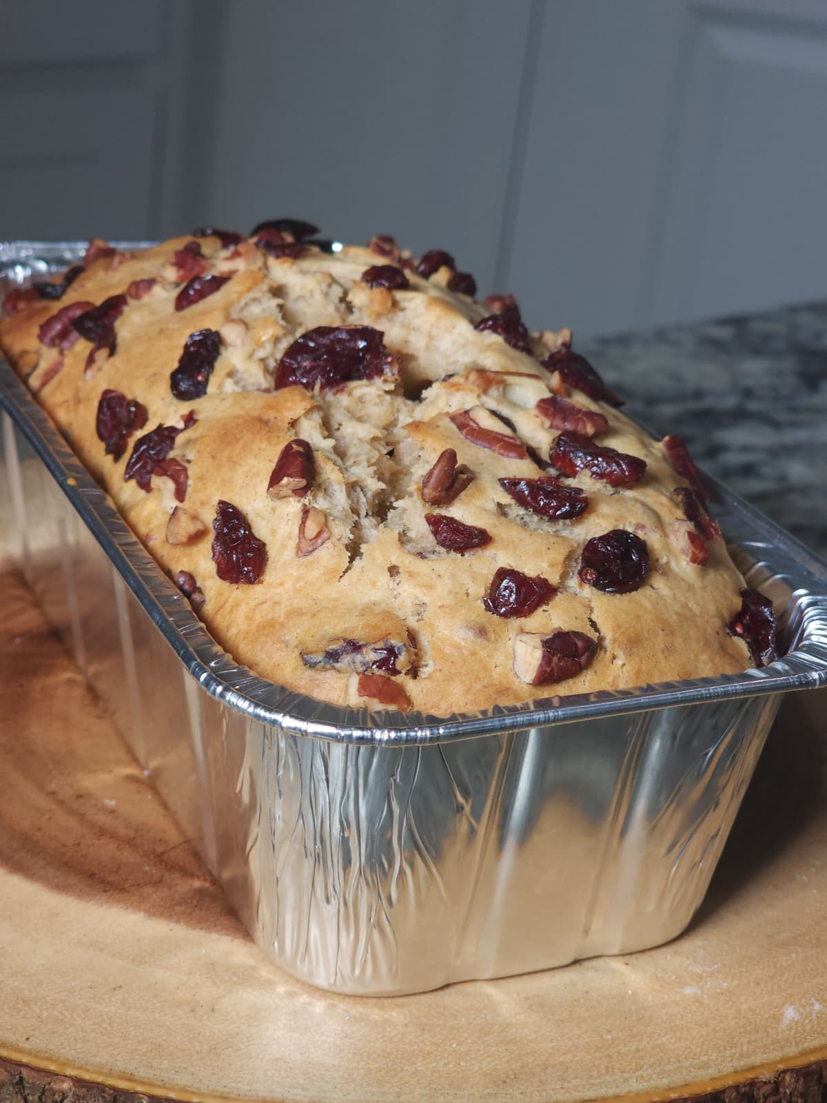 Cranberry Pecan Banana Bread
