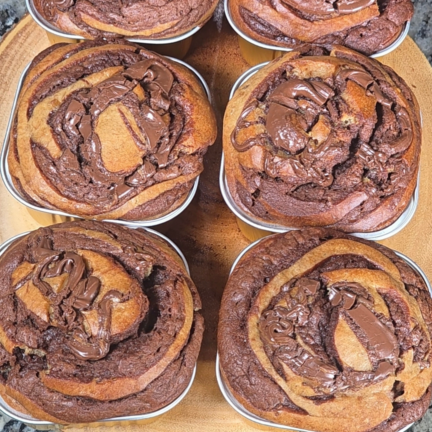 Mini Nutella Layered Banana Bread