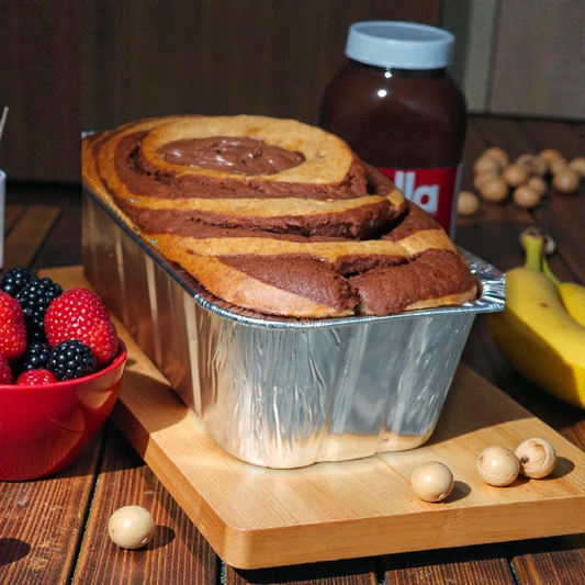 Nutella Layered Banana Bread