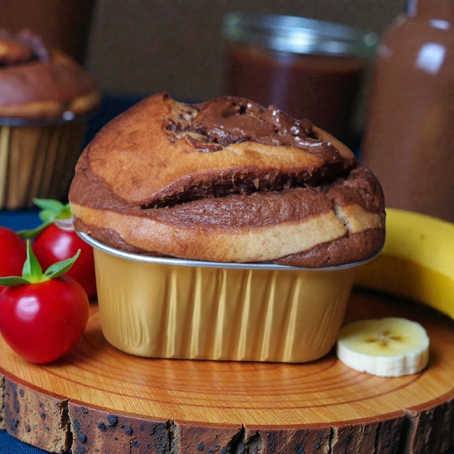 Mini Nutella Layered Banana Bread