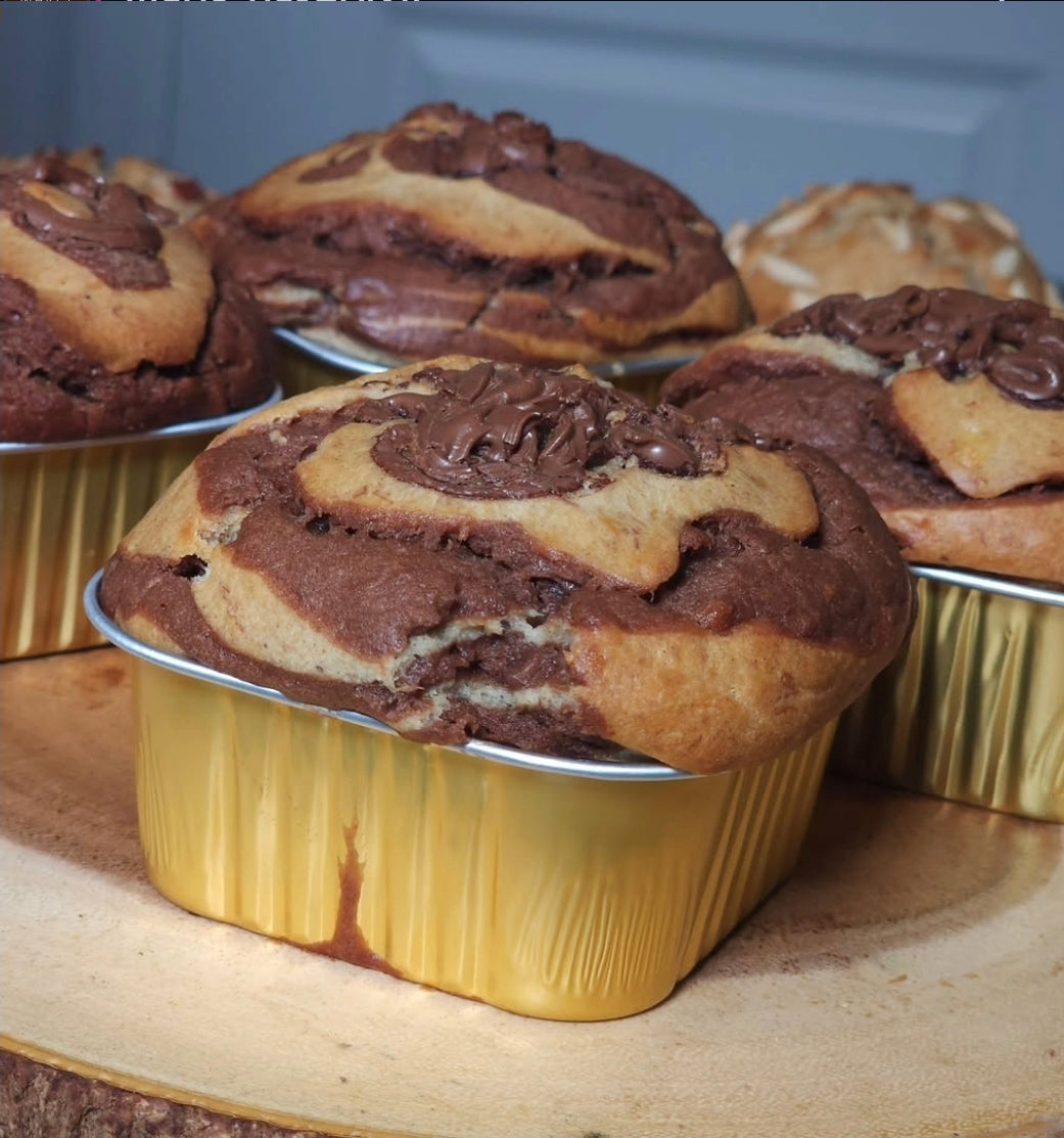 Mini Nutella Layered Banana Bread